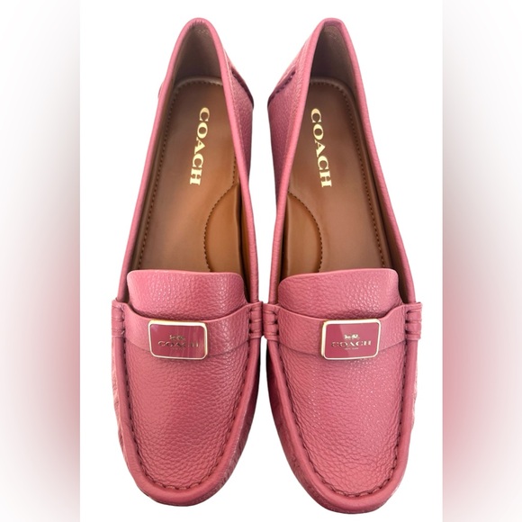 Coach Women’s Mona Leather Driver Size 9 Color Light Raspberry - Picture 9 of 11